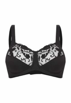 Felina Moments Bügel BH, Spitze, Breite Träger, Für Damen Schwarz