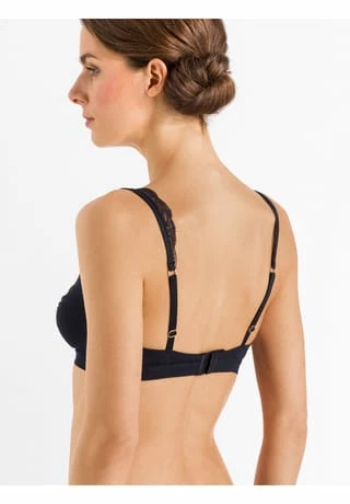 HANRO Soft Cup BH Cotton Lace Black 6 HANRO Soft Cup BH Cotton Lace Black – Bild 4