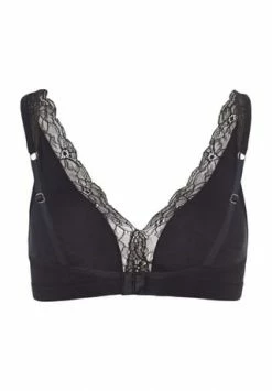 HANRO Cotton Lace Soft-BH, Bügellos, Spitze, Für Damen 0019 BLACK -SCHIESSER Shop unnamed file 75