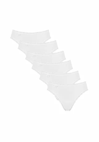 Sloggi Tai Slip 6er Pack 24/7 Cotton Lace Weiß 3 Sloggi Tai Slip 6er Pack 24/7 Cotton Lace Weiß