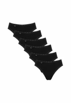 Sloggi Tai Slip 6er Pack 24/7 Cotton Lace Schwarz