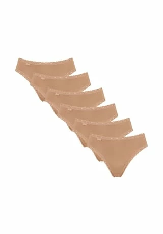 Sloggi Tai Slip 6er Pack 24/7 Cotton Lace Brush 3 Sloggi Tai Slip 6er Pack 24/7 Cotton Lace Brush