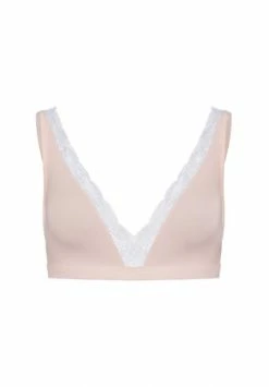 HANRO Soft Cup BH Cotton Lace Powder