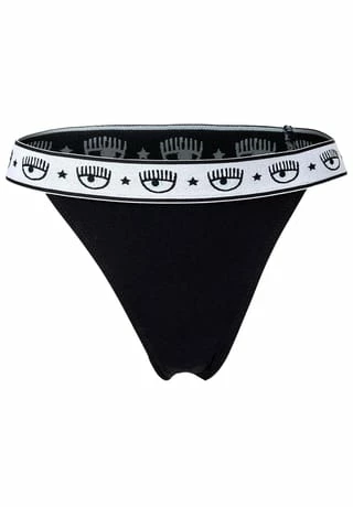 CHIARA FERRAGNI Damen String 2er Pack - Brief, Cotton Stretch, Logobund, Uni Schwarz 4 CHIARA FERRAGNI Damen String 2er Pack - Brief, Cotton Stretch, Logobund, Uni Schwarz – Bild 2