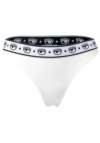 CHIARA FERRAGNI Damen String 2er Pack - Brief, Cotton Stretch, Logobund, Uni Schwarz/ Weiß 10 CHIARA FERRAGNI Damen String 2er Pack - Brief, Cotton Stretch, Logobund, Uni Schwarz/ Weiß – Bild 8